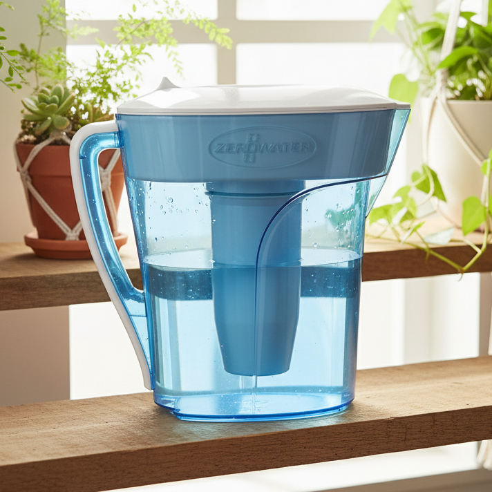 zero water surahi Shelf with Plants Lifestyle