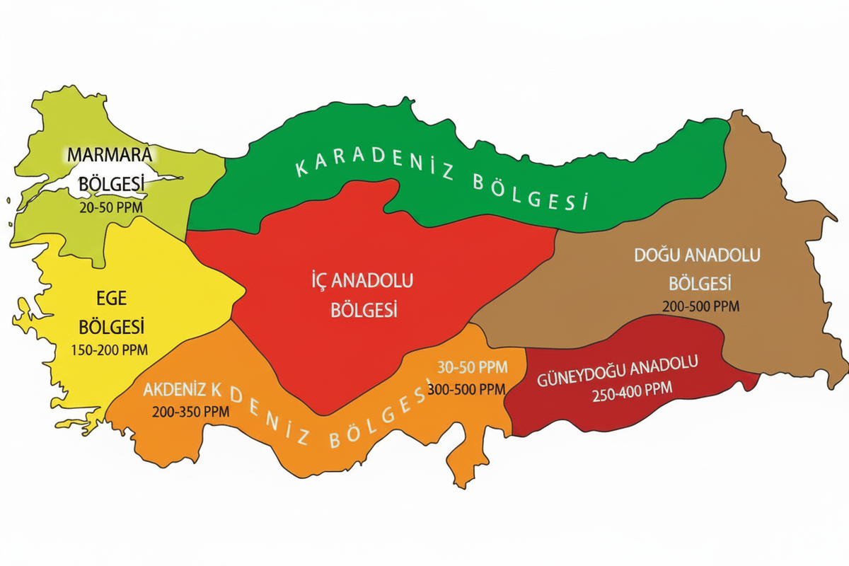 Türkiye TDS Bölge Haritası